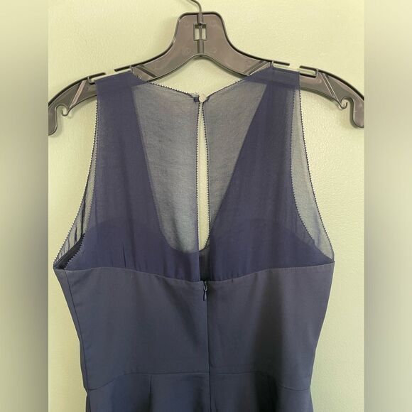 Tobi Womens Navy V Neck Sheer Top Fit and Flare Mini Dress size S - Picture 9 of 9